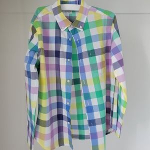 Boys button-up checkered shirt size 10